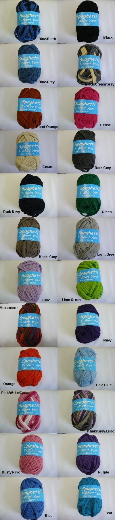 T-Shirt Yarn (100g Ball)- Assorted Colours